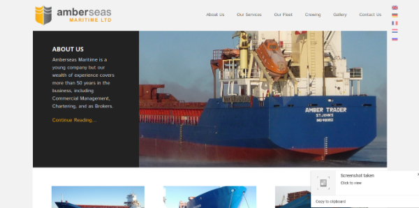 Amberseas Maritime - Be Devious Web Development